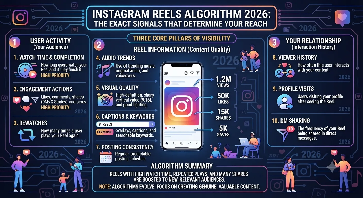 Instagram Reels Algorithm 2026: The Exact Signals That Determine Your Reach