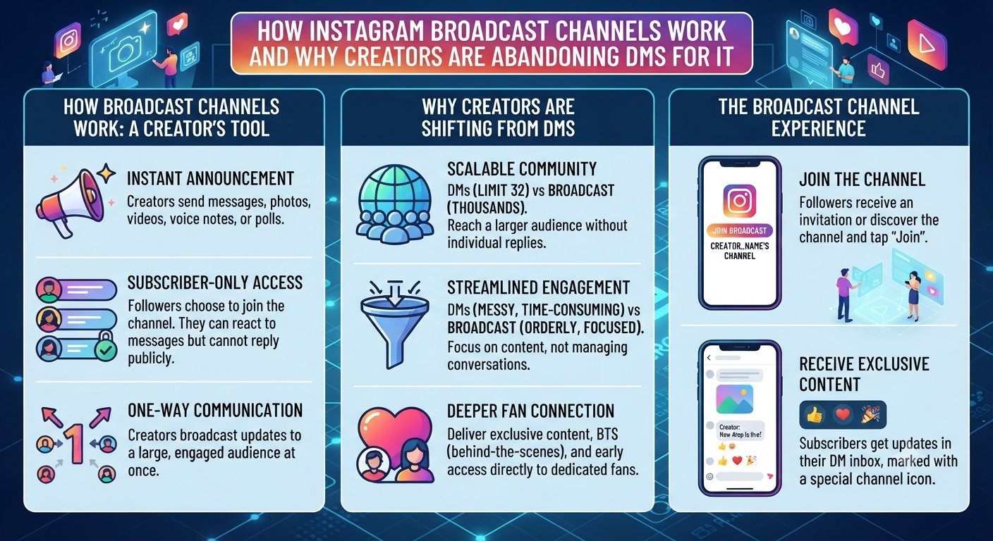 How Instagram Broadcast Channel Works and Why Creators Are Abandoning DMs for It