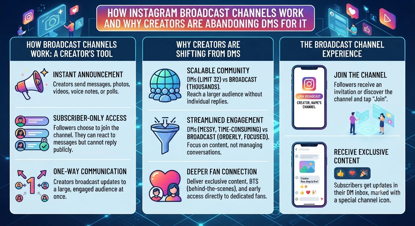 How Instagram Broadcast Channel Works and Why Creators Are Abandoning DMs for It
