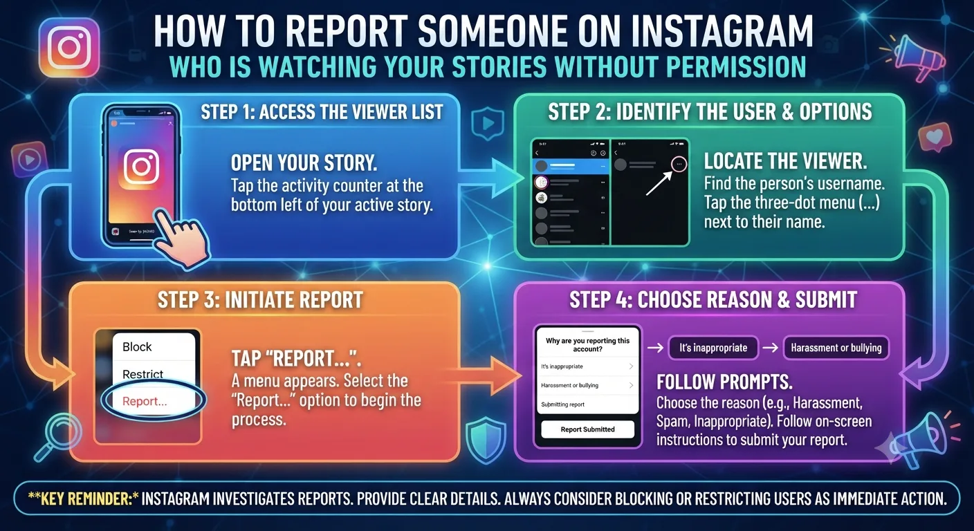 How to Report Someone on Instagram Who Is Watching Your Stories Without Permission