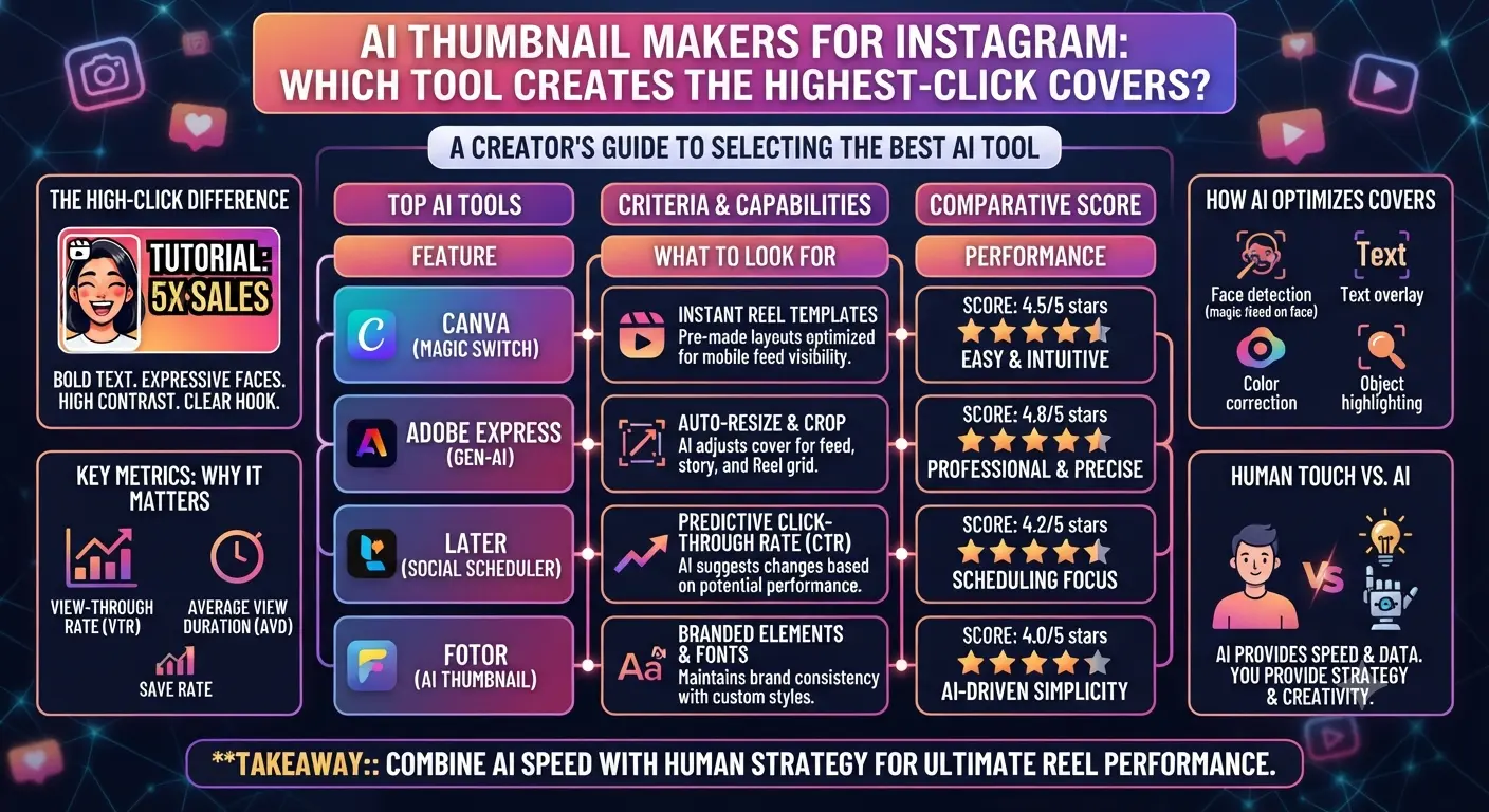 AI Thumbnail Makers for Instagram: Which Tool Creates the Highest-Click Covers?
