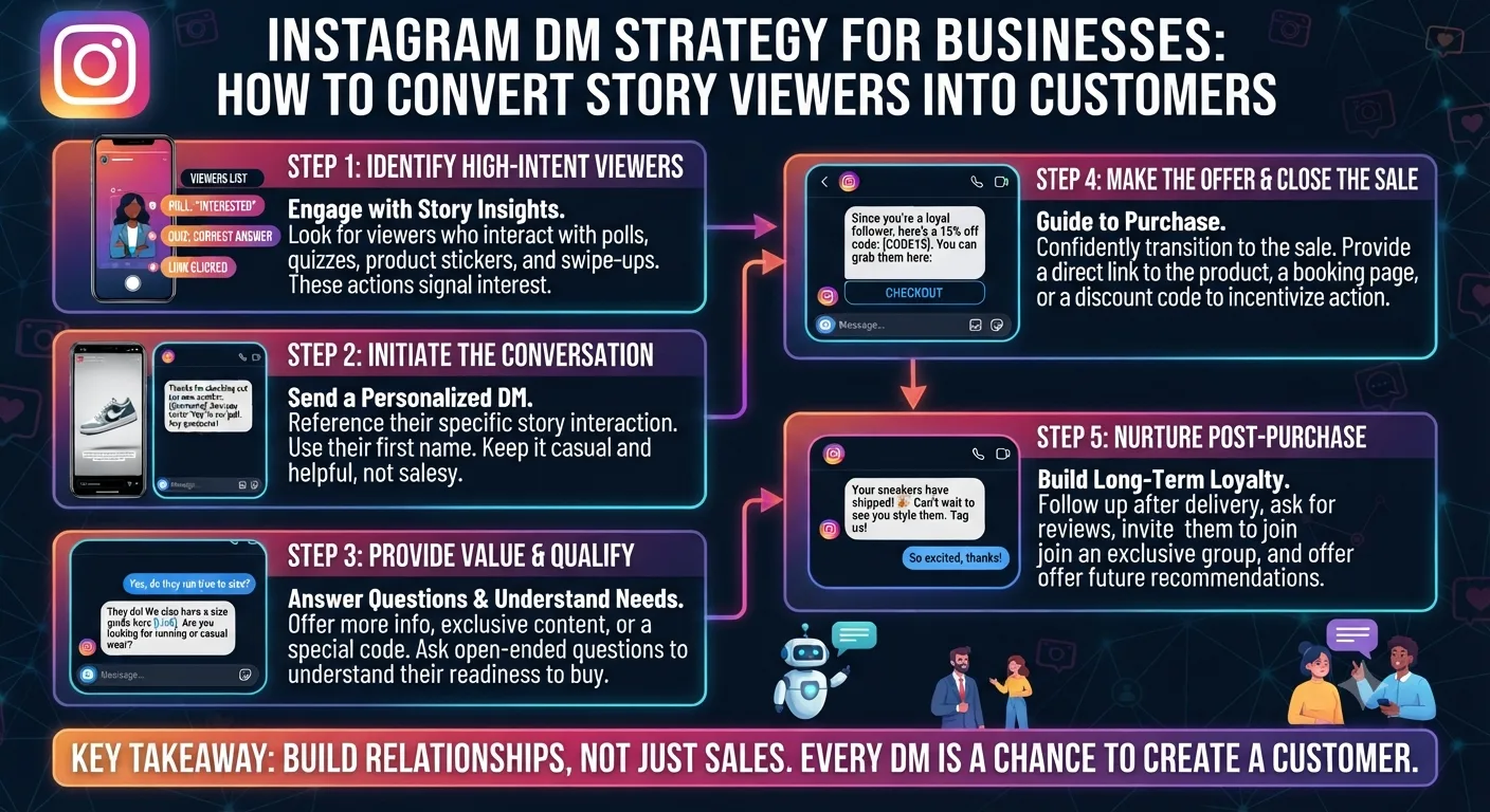 Instagram DM Strategy for Businesses: How to Convert Story Viewers Into Customers