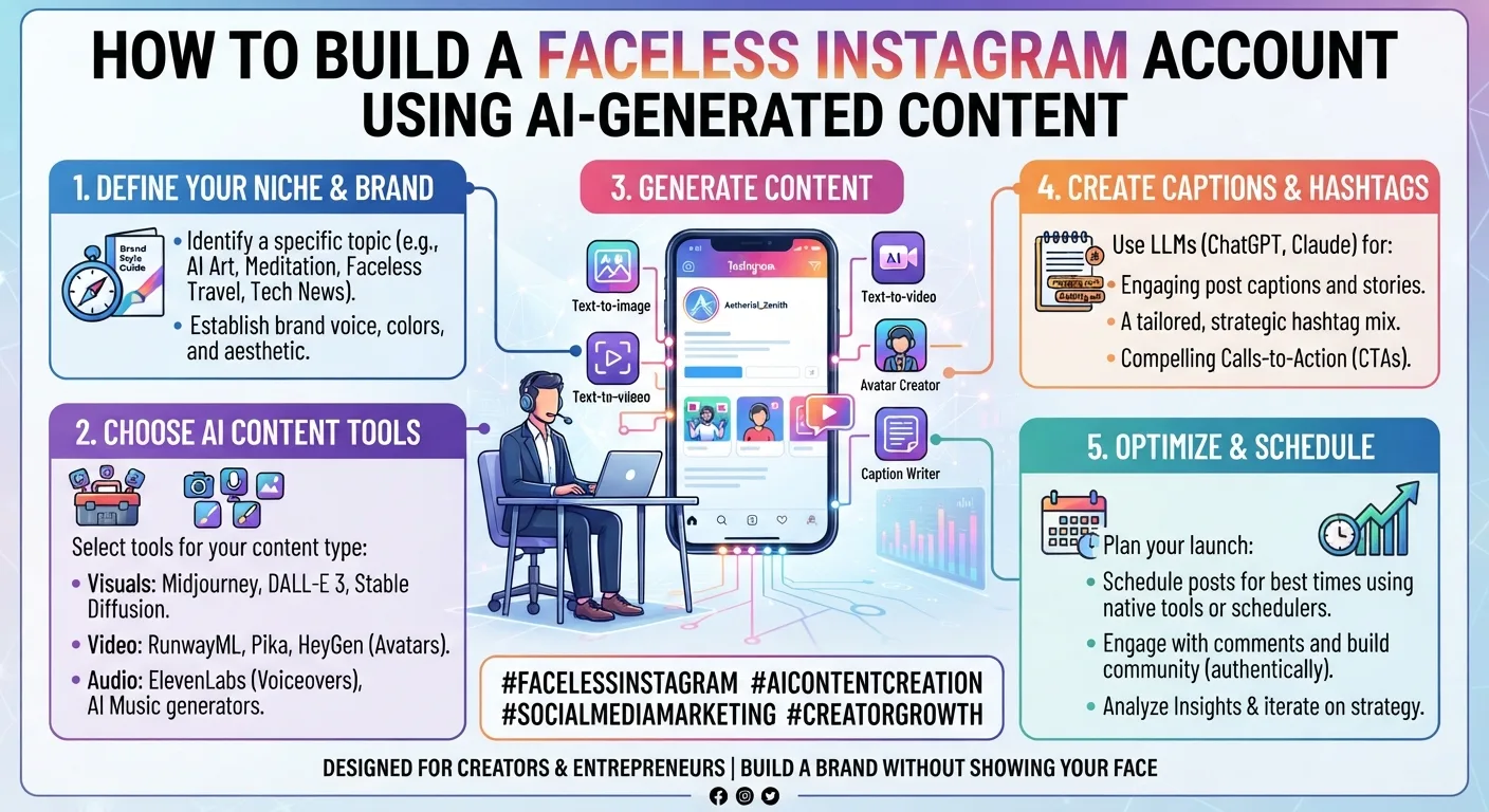 How to Build a Faceless Instagram Account Using AI-Generated Content